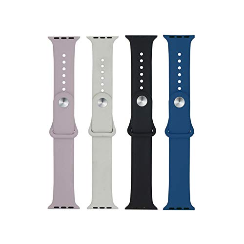 Juego de 4 pulseras compatibles con iWatch de 38mm/40 mm, Jsdoin Silicona...