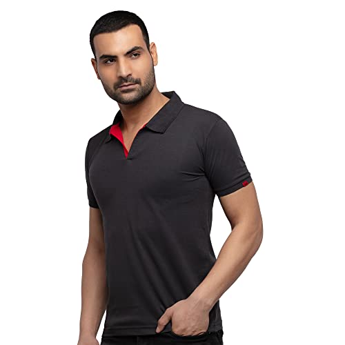 Image of Status Quo Men's Polo T-Shirt | Rich Cotton Blend | Slim Fit | All Day Comfort | Contrast Inner Placket | Polo Collar