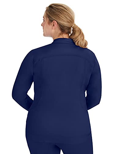 Healing Hands Scrub Jacket For Women 2 Pocket Purple Label Scrubs 5038 Dakota Zip Up Womens Jacket Navy S #TOP1
