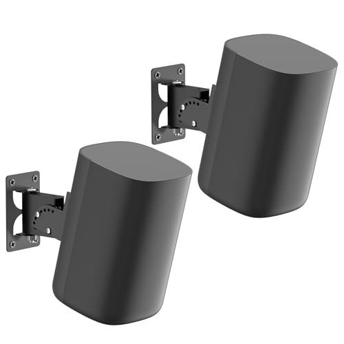Tilt & Swivel Adjustable Speaker Wall Mounts & Bookshelf Speaker Wall Mount for Samsung, Sony, LG, Vizio KRK, Klipsch, Polk and More Speakers Mounting Bracket with/without Mounting Holes Hold 30 Lbs