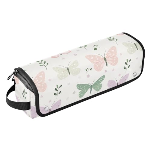 Butterfly Garden Pastel Beige Bolsa de Viaje para Herramientas de Cabello para Rizador, Plancha y Secador, Organizador Portátil para Mujeres, Material Resistente al Calor y Diseño de Gran Capacidad miniatura 1