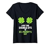 Photo Gallery donna double ds on st paddys day shamrock divertente patricks donne maglietta con collo a v Photo Gallery donna double ds on st paddys day shamrock divertente patricks donne maglietta con collo a v