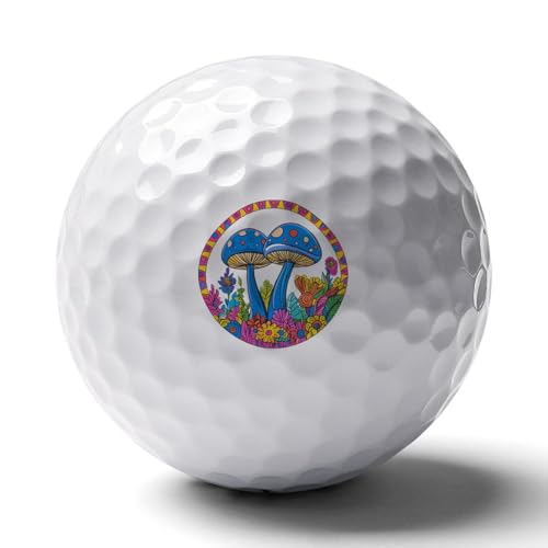 Magic Mushrooms Custom Golf Ball Soft Practice Golf Balls Performance Distance and Speed for Indoor Outdoor