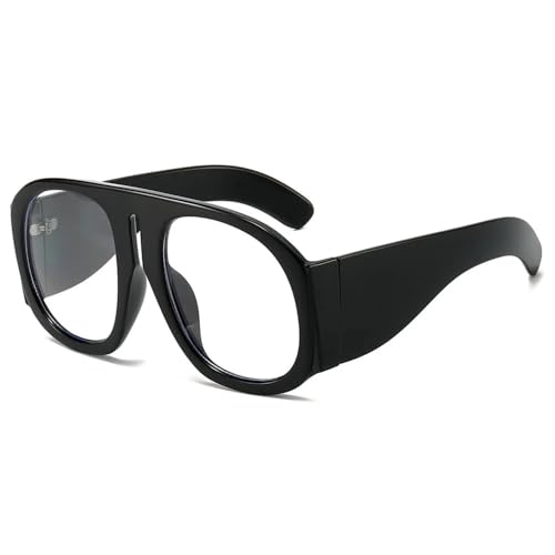 Lunettes de soleil UV400 surdimensionnées noires transparentes
