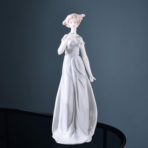Elegante: ma molto raffinato e molto elegante. Statue in ceramica sono perfette per la collezione e la decorazione d'interni, rendere la vostra vita piena di arte e mostrare il vostro apprezzamento e gusto.