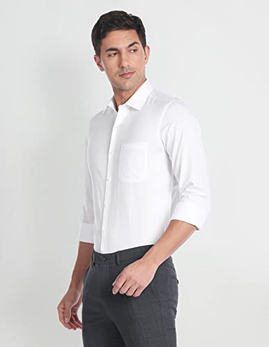 Image of Arrow Slim Fit Mens Formal Shirt - 100% Cotton, Breathable & Comfortable, Full Sleeves Shirts for Men
