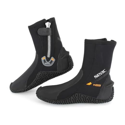 Seac Unisex-Adult Basic HD 5MM Füßling aus 5 mm Neopren und Fester Laufsohle, Black, M