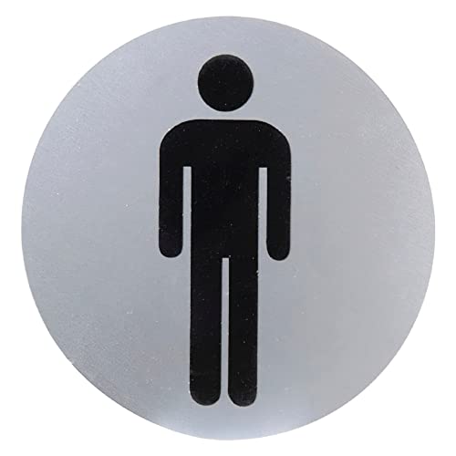 Cartel Aluminio Baño Hombre Ø12 Cm.