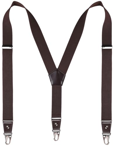 Image of Suspenders for Men with Snap Hooks Adjustable 1.4 inch Wide