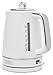 HADEN Starbeck Cordless Electric Kettle with Auto Shut-Off, 1.7 Liter, White & Chrome - Fast Boiling Water Heater for Tea and Coffee with 360-Degree Base and Boil-Dry Protection