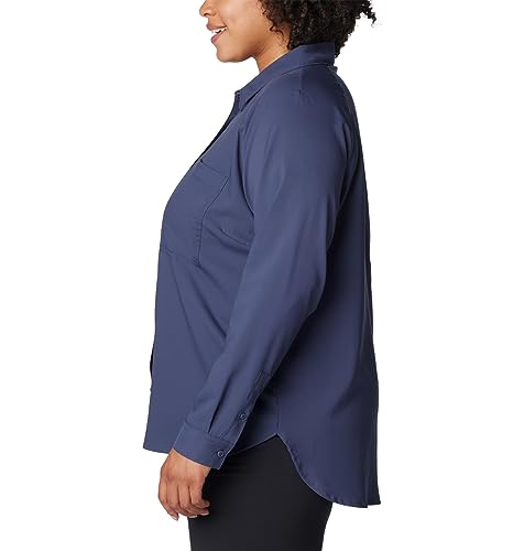 Columbia Women's Anytime Lite Long Sleeve Hiking Shirt, Nocturnal, X-Large - image 4