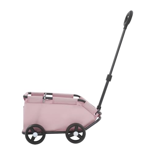 Carrito plegable rosa para pasear con tu perro o gato de forma cómoda y ligera