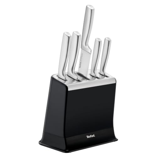 Tefal EverSharp Pro 5-teiliges Messer-Set mit selbstschärfendem Messerblock, patentierte Schärftechnologie, deutscher rostfreier Edelstahl… – Ansicht 1