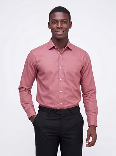 Image of INKAST Men's Cotton Blend Plain Formal Shirt | Full Sleeves Solid Shirts| Straight Regular Fit | Office and Regular Wear