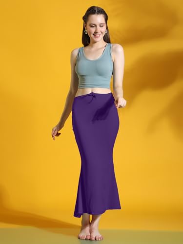 Image of Amazon Brand - Anarva Women Cotton Blended Saree Shapewear Regular Petticoat Skirt For Saree