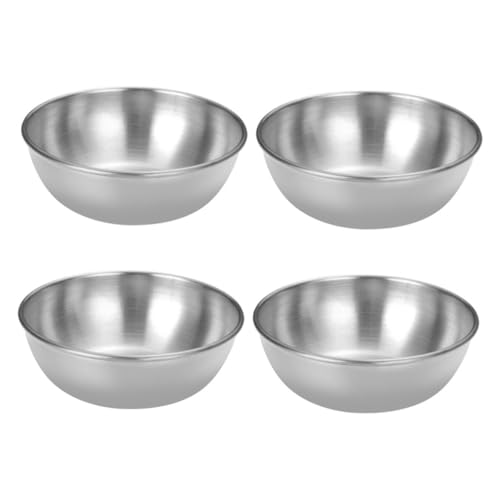 TOYANDONA 4 pièces Lot de Petits Bols à Sauce Acier Inoxydable Résistants et Multifonctions pour Sauces Condiments et Dips Faciles à Nettoyer pour Usage Domestique et Professionnel