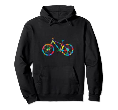 Low Poly Art MTB Geometric Polygon Art Mountainbike Pullover Hoodie
