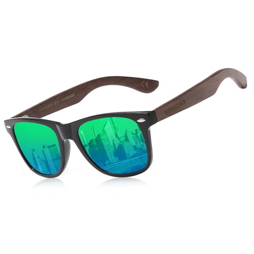 KINGSEVEN Black Walnut Sunglasses For Men And Women Wood Polarized Sun Glasses Men's Glasses Handmade UV400 Sunglasses