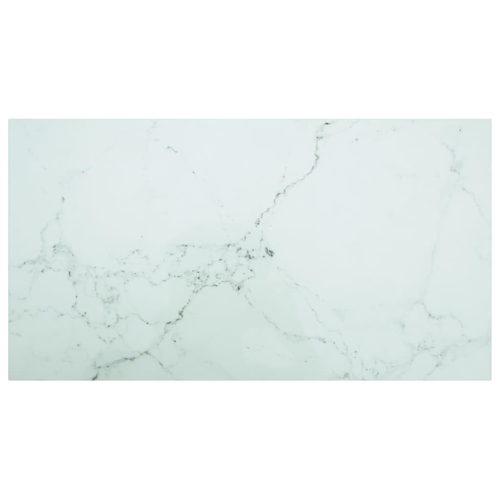 vidaXL Dessus de Table de Remplacement Rechange Dessus de Table de Salle à Manger Jardin Extérieur Blanc 120x65 cm 8 mm Verre Trempé