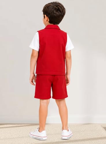Image of 3BROS Kids Cotton Shirt Shorts Set for Boys Kids Clothing /Boys Clothing Set (Party /Festive) Wear