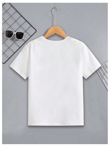 SweatyRocks Boy's Heart Graphic T Shirts Crewneck Short Sleeve Casual Tee Tops2