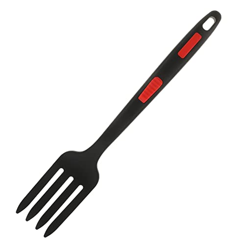 BEBEMOKO Silicone Fork Salad Server Multi-function Dinner Fork for Salad Comfortable to Hold and Comfortable Handle Kitchen Accessory
