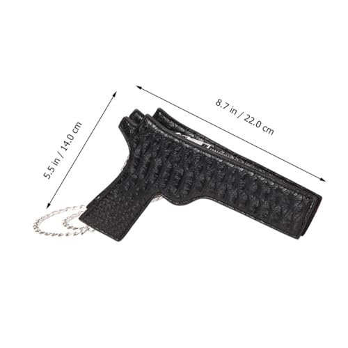 Portable Creative Straddle Bag for Women PU Shoulder Bag with Detachable Chain Strap Handbag in Black Versatile Single Shoulder and Hand Carry Design2