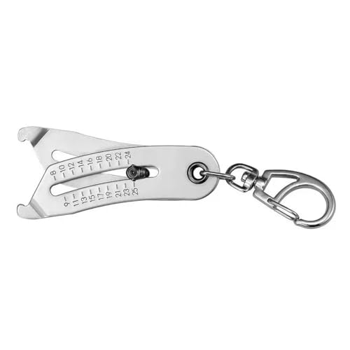 Laroal Misuratore di Filettatura preciso Misuratore di Dimensione delle Viti Portachiavi Calibro di Filettatura per Dadi e bulloni Strumenti di misurazione