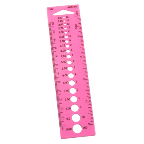 DGZZI Knitting Needle Gauge and Geometric Template Ruler