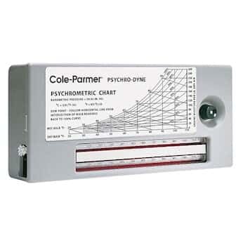 Cole-Parmer 22014 Psicrómetro, 10 a 120F, 10 a 100% RH/