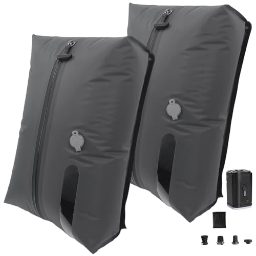Sac de compression sous vide gris avec fenêtre de contrôle