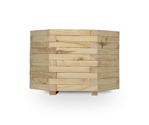 Larisa Blumentopf, Blumenkasten, Pflanzkasten aus Holz Zakynthos Diagonal !...