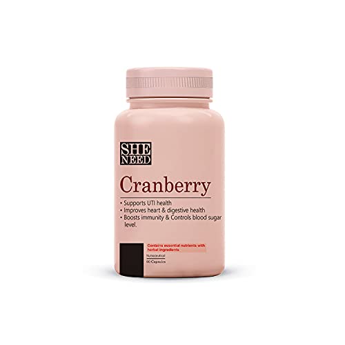SheNeed Crave For Cranberry Supplement 400mg With Magnesium For UTI, Heart & Digestive Health, Control Blood Sugar For Men & Women 60 Veg Capsules SheNeed Crave For Cranberry Supplement 400mg With Magnesium For UTI, Heart & Digestive Health, Control Blood Sugar For Men & Women 60 Veg Capsules