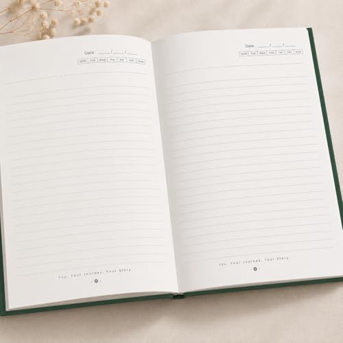 Image of WROTNOTE You Are Magic A5 Diary Notebook for Girls and Women, Green White Polka Dot Hardbound, 200 Ruled Pages 90 GSM, Diary for Office and Gifting