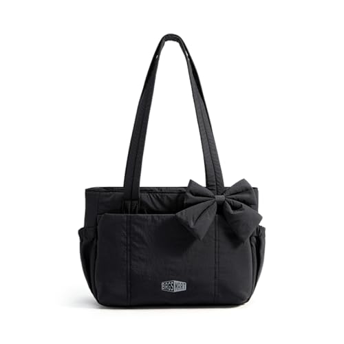 BAGSMART Crush Bow Tote Bag for Women Puffer Travel Work Yoga Laptop Bag