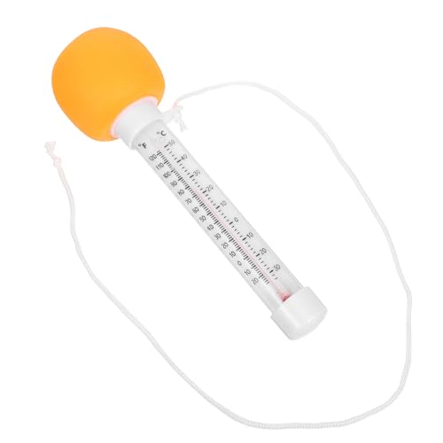 WRITWAA Thermomètre Flottant pour Piscine Bébé Indicateur de Température Précis pour Bain et Spa Design Orange 1 Pièce Contrôle Sécurisé de L'Eau pour Piscines et Bassins Garçon et