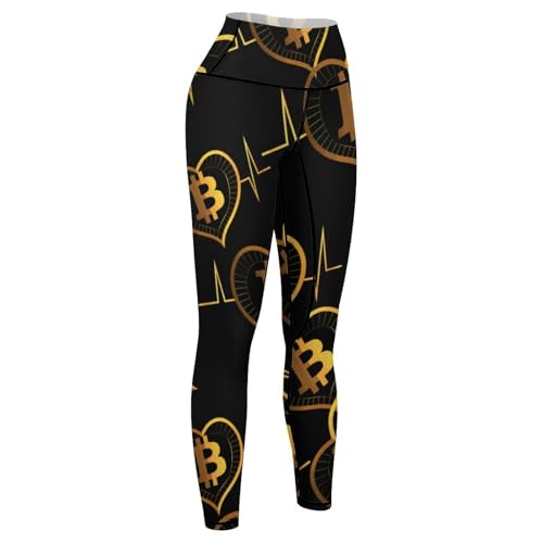 Bitcoin Heartbeat Women's Yoga Pants High Waisted Leggings Casual Sweatpants Joggers Pants for Gym Workout - Image 7