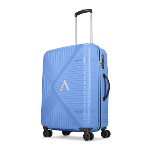 Image of Aristocrat Envoy Check-in Trolley Bag 65cm | Medium Hard Luggage | 8-Wheel Suitcase for Travel | Combination Lock with Sturdy Zipper | Polypropylene | 3 Years International Warranty (Ocean Blue)