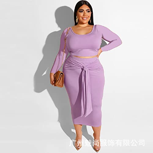 Image of Plus Size Women 2 Piece Outfits Sets Sexy Tracksuit Midi Dress,Sleeveless Tank Top Bodycon Skirts Set Casual Summer