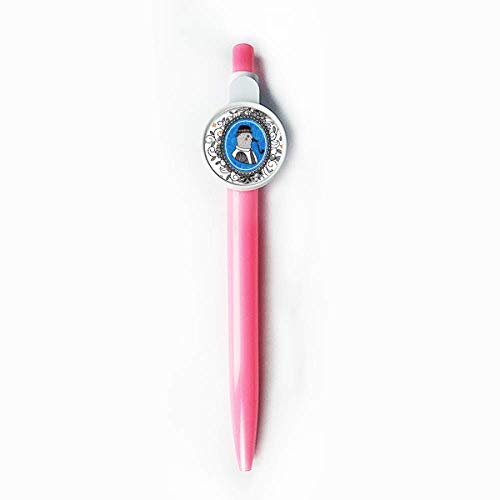 Stylo à bille rétractable pour écrire sans tache grâce à son encre bleue