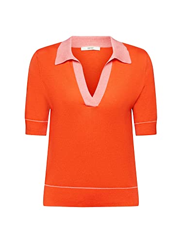 ESPRIT Damen 023ee1i306 Pullover, 638/Orange Red 4, M