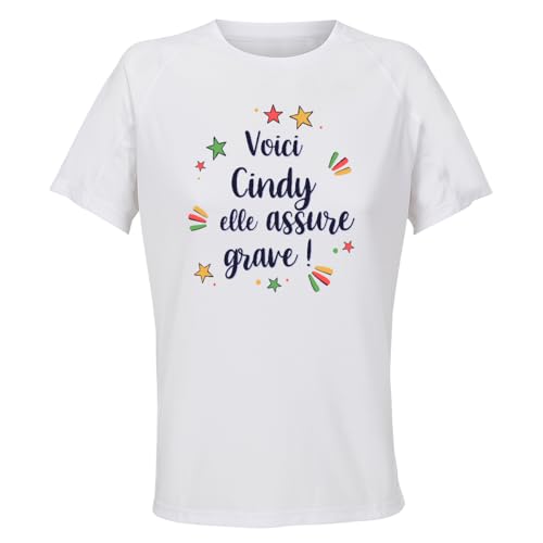Cadeau sportive anniversaire pour Cindy avec ce t-shirt de sport femme