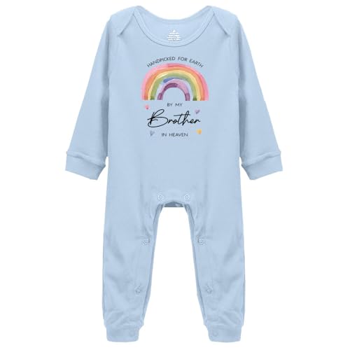 Image of Hand Picked for Earth by My Brother in Haven Long Sleeve Unisex Baby Single Piece Bodysuits