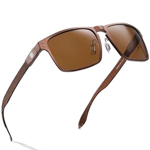 DUCO Sunglasses men Polarized Retro Square Sunglasses for men UV Protection Sports Sun Glasses for Golfing Running 8208