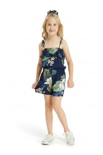 Image of Matchable Family Hawaiian Luau Men Women Girl Boy Clothes in Pineapple Garden Navy