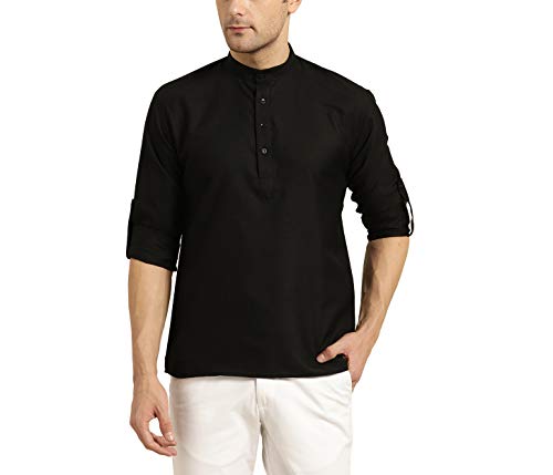 Image of SOJANYA Men's Cotton Regular Fit Short Kurta