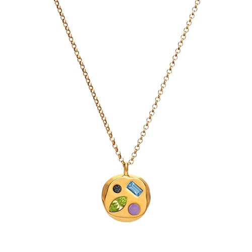 Birthdate 14k Gold Necklace for Women, The August Thirtieth Pendant - 16-20in Adjustable 14 Karat Gold Chain with Lobster Clasp - Cadenas de Oro 14k Puro Para Mujer, Ladies Jewelry Birthstone