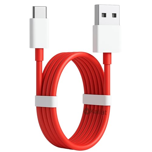 Image of USB-A to Type-C Fast Charging Cable for OnePlus 65W Super VOOC Super Dart | Data & Power Charging Cord Compatible with One Plus 13, 13R, 12, 12R, 11, 11R, 10 Pro, Nord Series, CE Series Smartphones