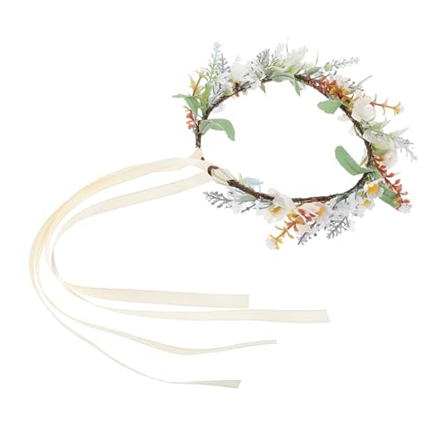 Couronne de fleurs mariage et serre-tête floral ajustable demoiselle d'honneur