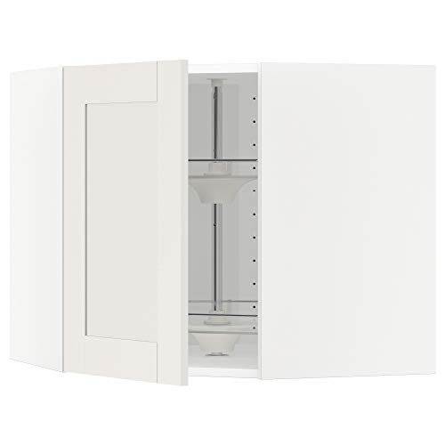 METOD armario esquinero de pared con carrusel 67,5x67,5x60 cm blanco/Sävedal blanco